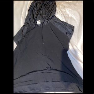 Black hooded swimsuit cover